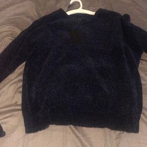Deep Blue Chenile sweater
